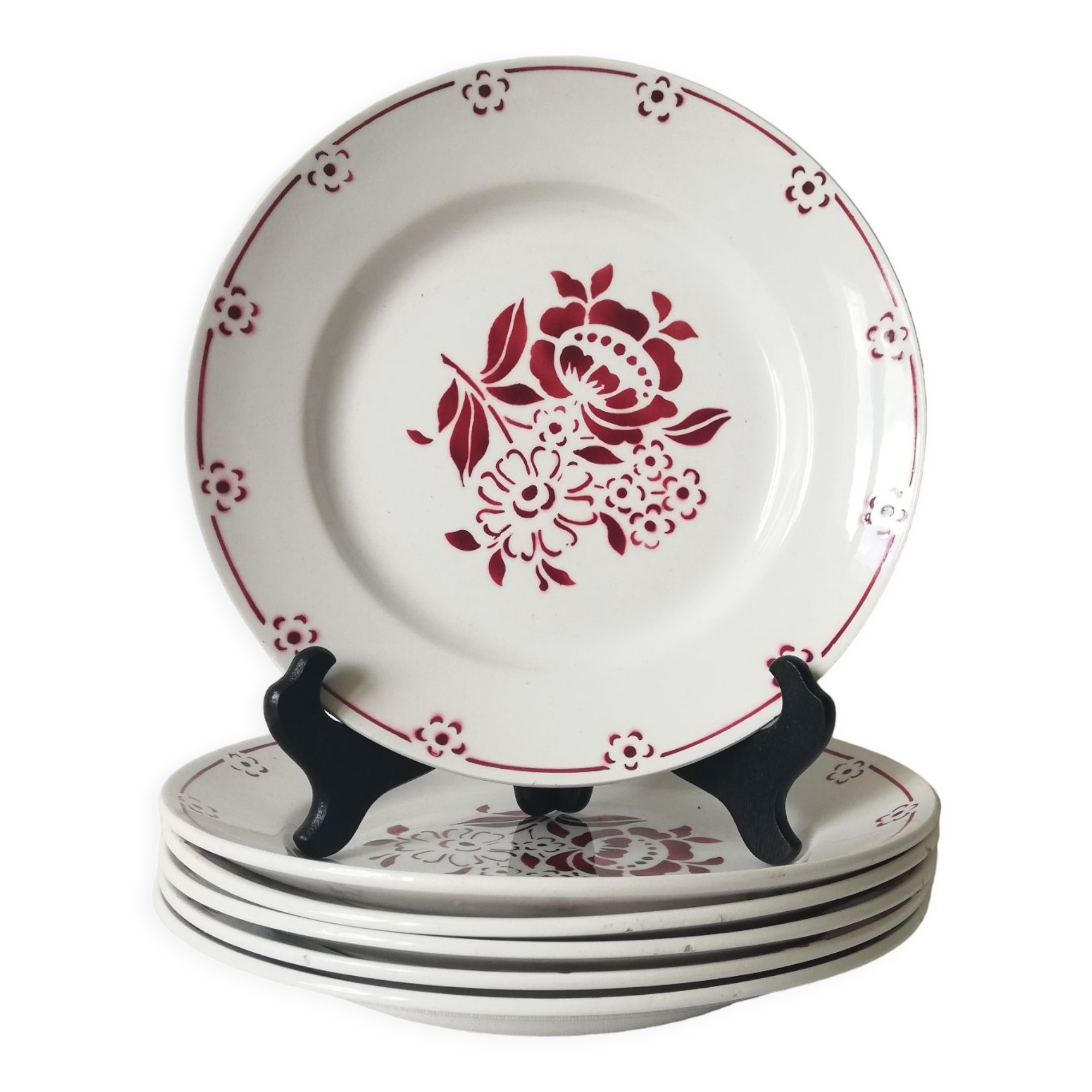 6 assiettes plates