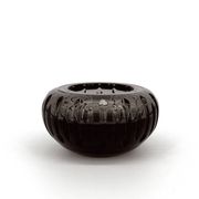 Smoked crystal tealight holder attributed to Daum, 70s