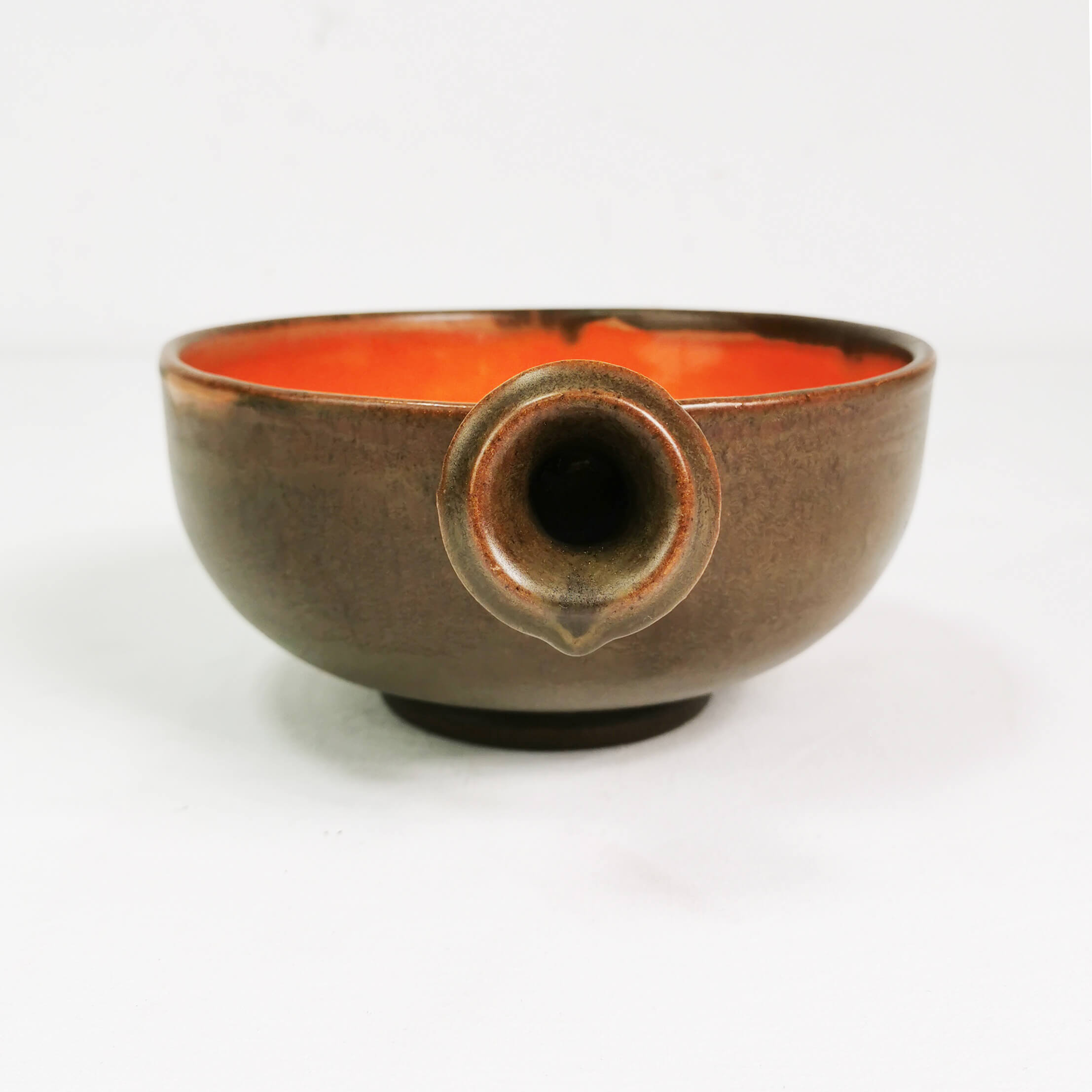 Ceramic bowl with handle, Denmark, 1960s