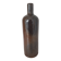 Bouteille en grès marron foncé et noir vintage