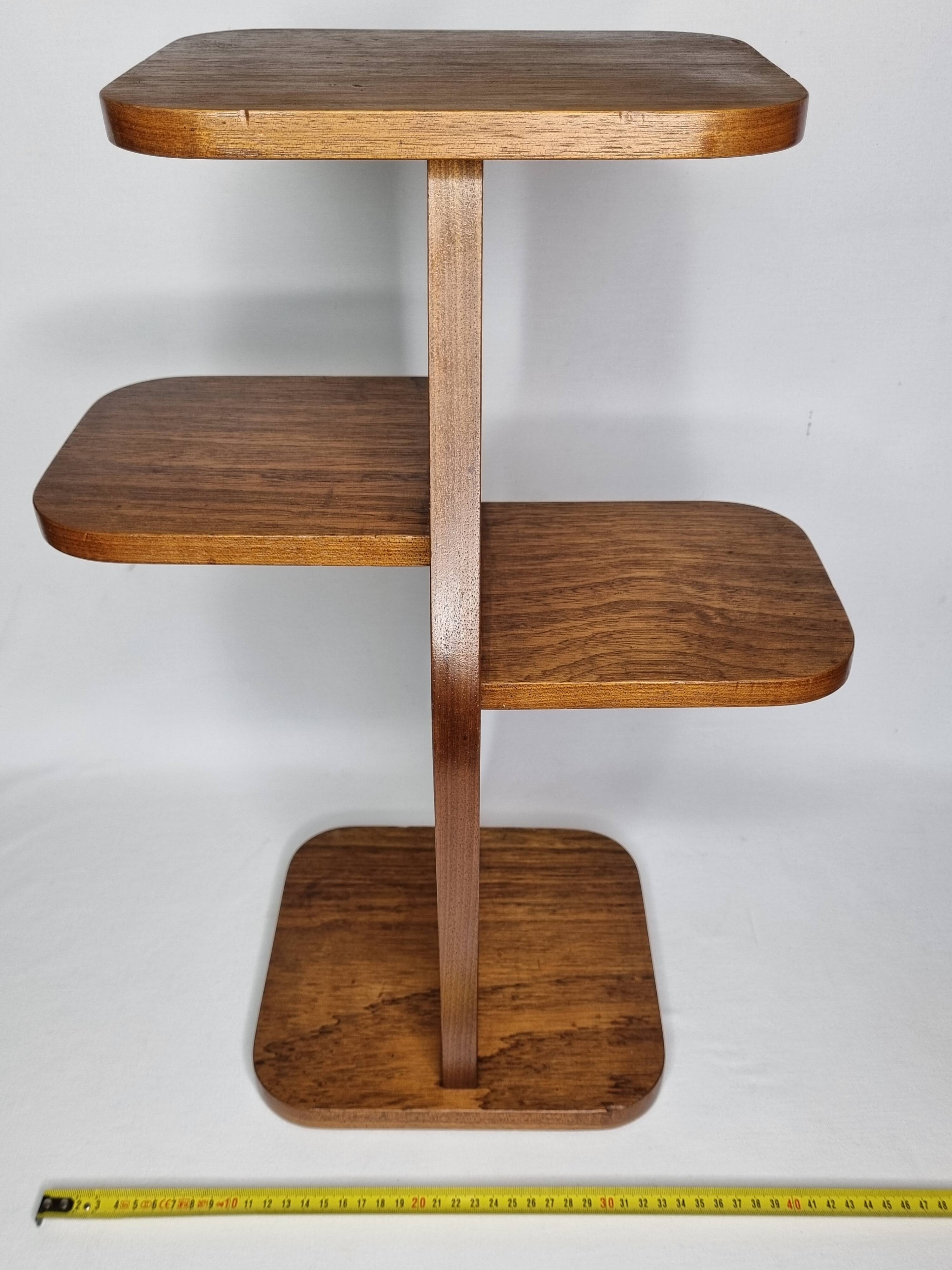 Art Deco style solid wood side table, 53 cm