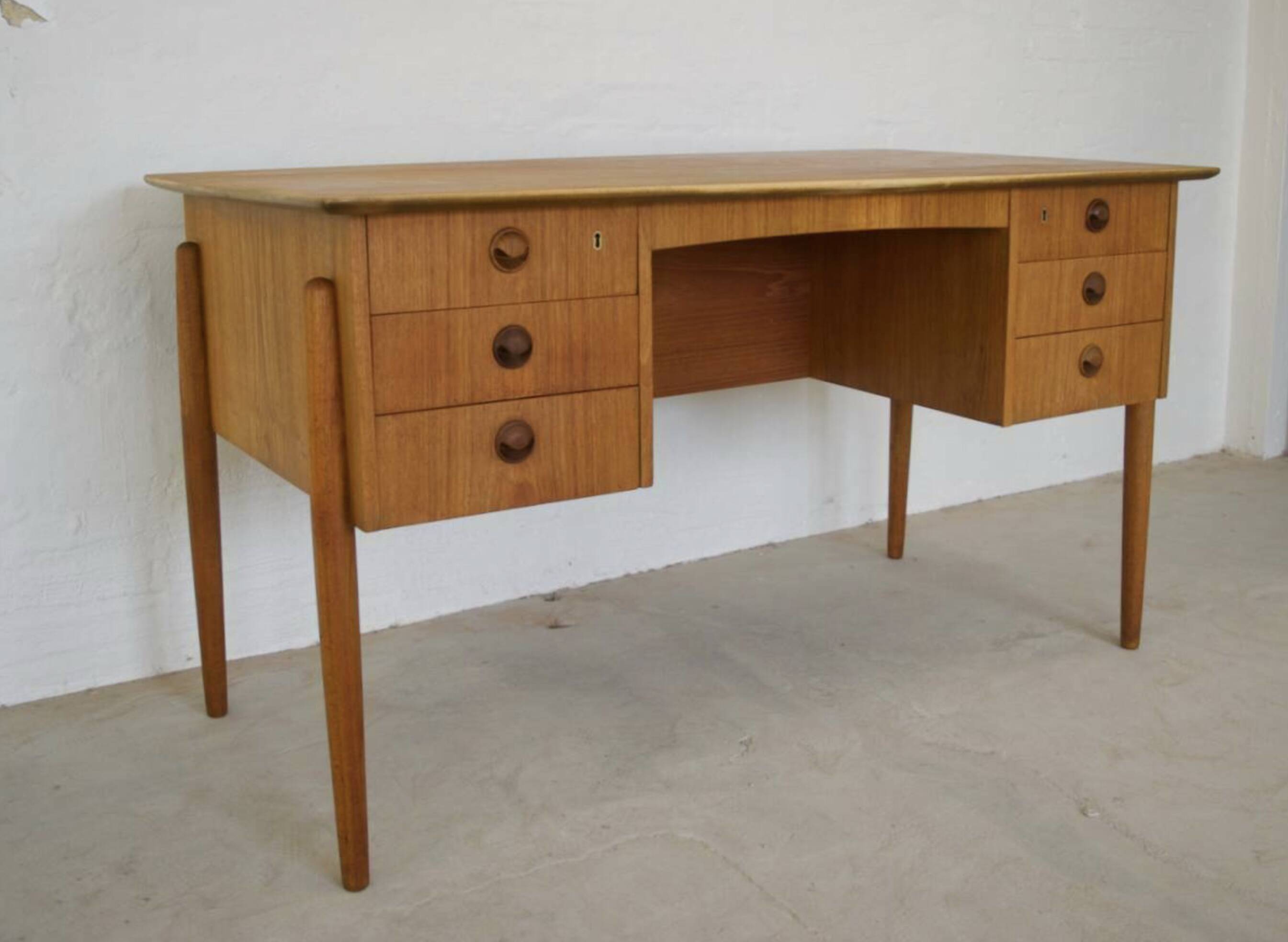 Vintage Danish Teak Executive Desk, 1964
