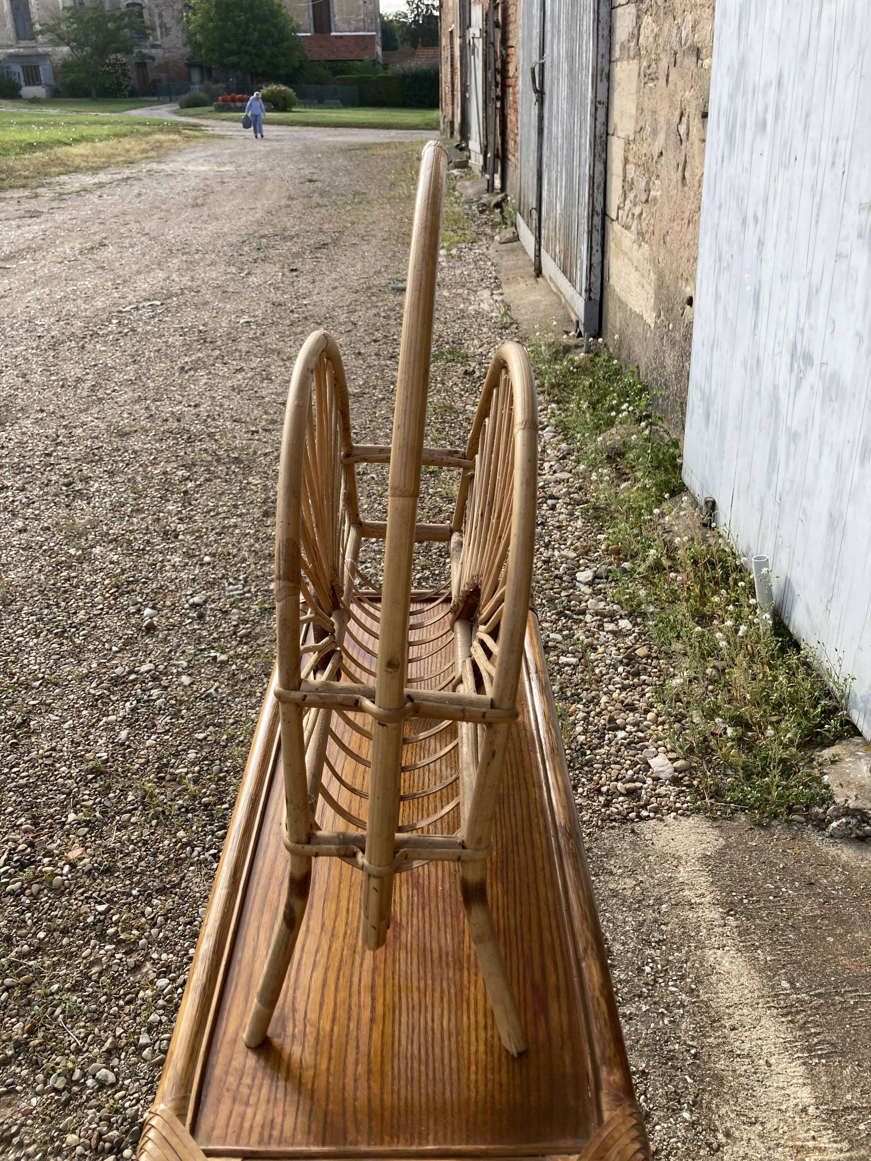 Rattan magazine door