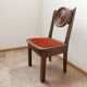 Ensemble de six chaises à manger art déco en chêne Français (6)