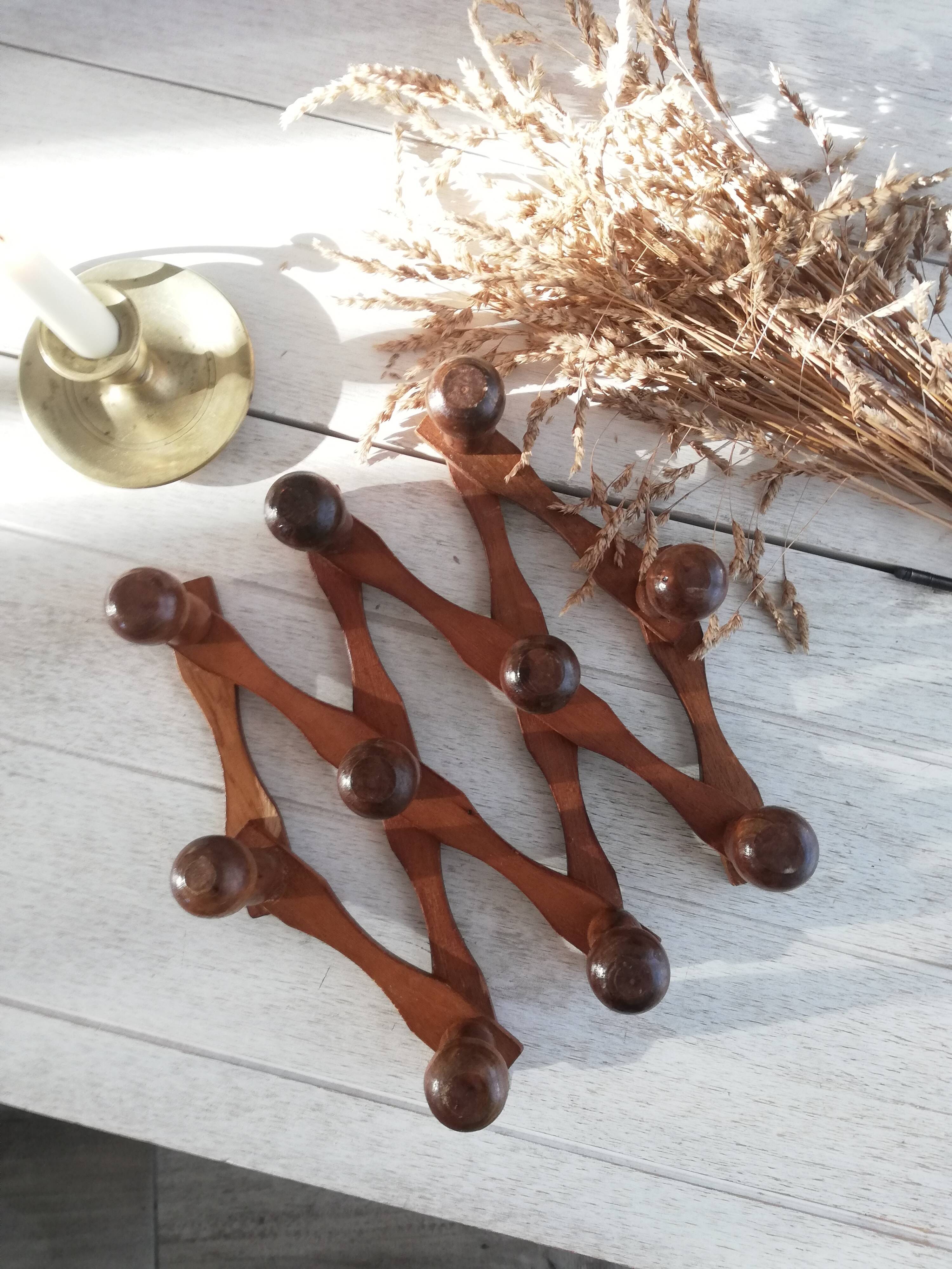 Vintage accordion coat rack