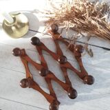Vintage accordion coat rack