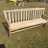 Garden bench in oak, 19th century