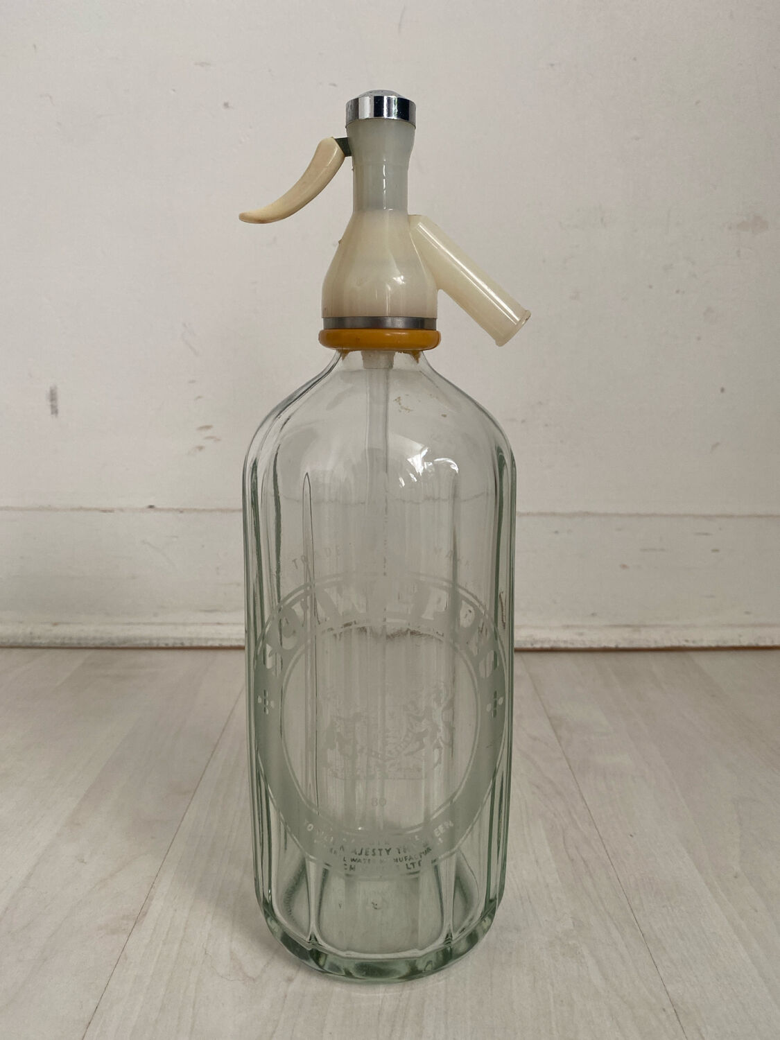 Old Schweppes advertising siphon