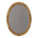 Vintage 1960s Italian design oval bamboo wall mirror