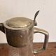 Chiller pitcher, lemonade jug, silver metal glass, Art Nouveau wine carafe.