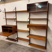 Meuble mural scandinave vintage en teck par Poul Cadovius pour Royal System