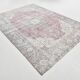 Tapis turc vintage gris beige délavé 7x10, 216x304 cm,