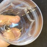 6 verres à vin en cristal gravé fin XIXème