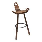 Vintage Spanish Brutalist 'Marbella' stool by Confonorm from the 1970s