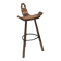Vintage Spanish Brutalist 'Marbella' stool by Confonorm from the 1970s