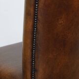 Set of 4 Sheepskin Leather Dining Chairs