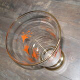 Vase ancien cristal et granité orange