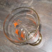 Antique crystal and orange granite vase
