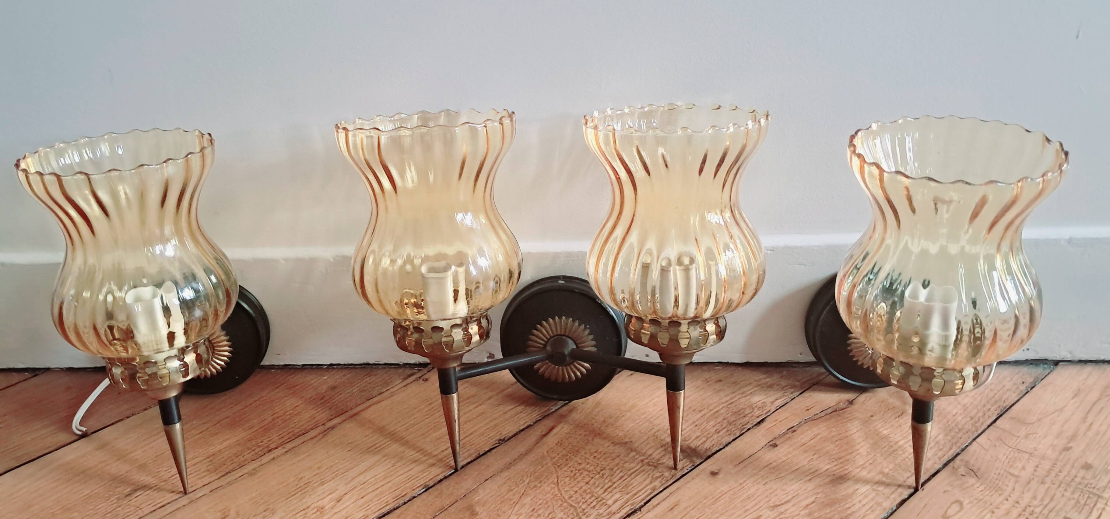 Four wall lights. 1950s