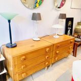 Pair of pine chests of drawers, circa 1970.