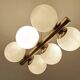Vintage Glass Brass  Pendant Light, 1950s