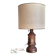 Antique turned wood lamp with engraved brass, Royal Adelaide.