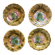 4 barbotine plates from Sarreguemines