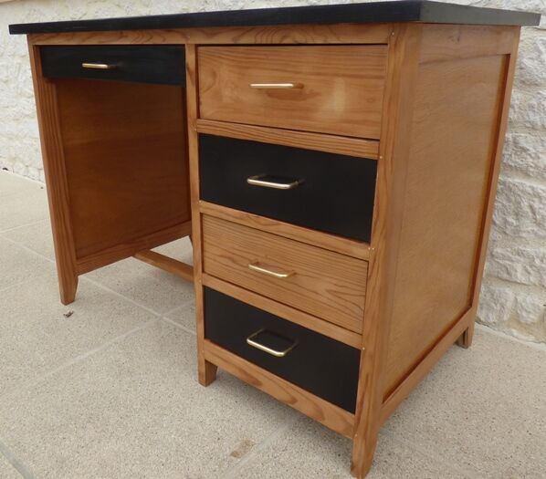 Wooden desk 5 drawers