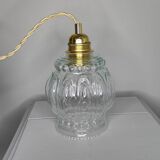 Suspension luminaire 3 globes vintages transparents