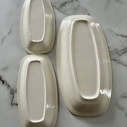 Lot 3 plats céramique vintage chardons