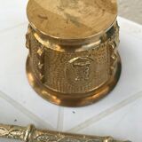 Mortar and its ancient bronze pestle