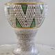 Jacques breugnot enamelled stoneware lamp signed art deco style dating from the years 1950-60