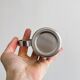 Set of 4 shiny stainless steel mugs