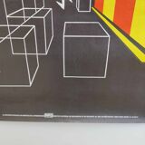 Vintage poster INRS 1989 graphics Chadebec