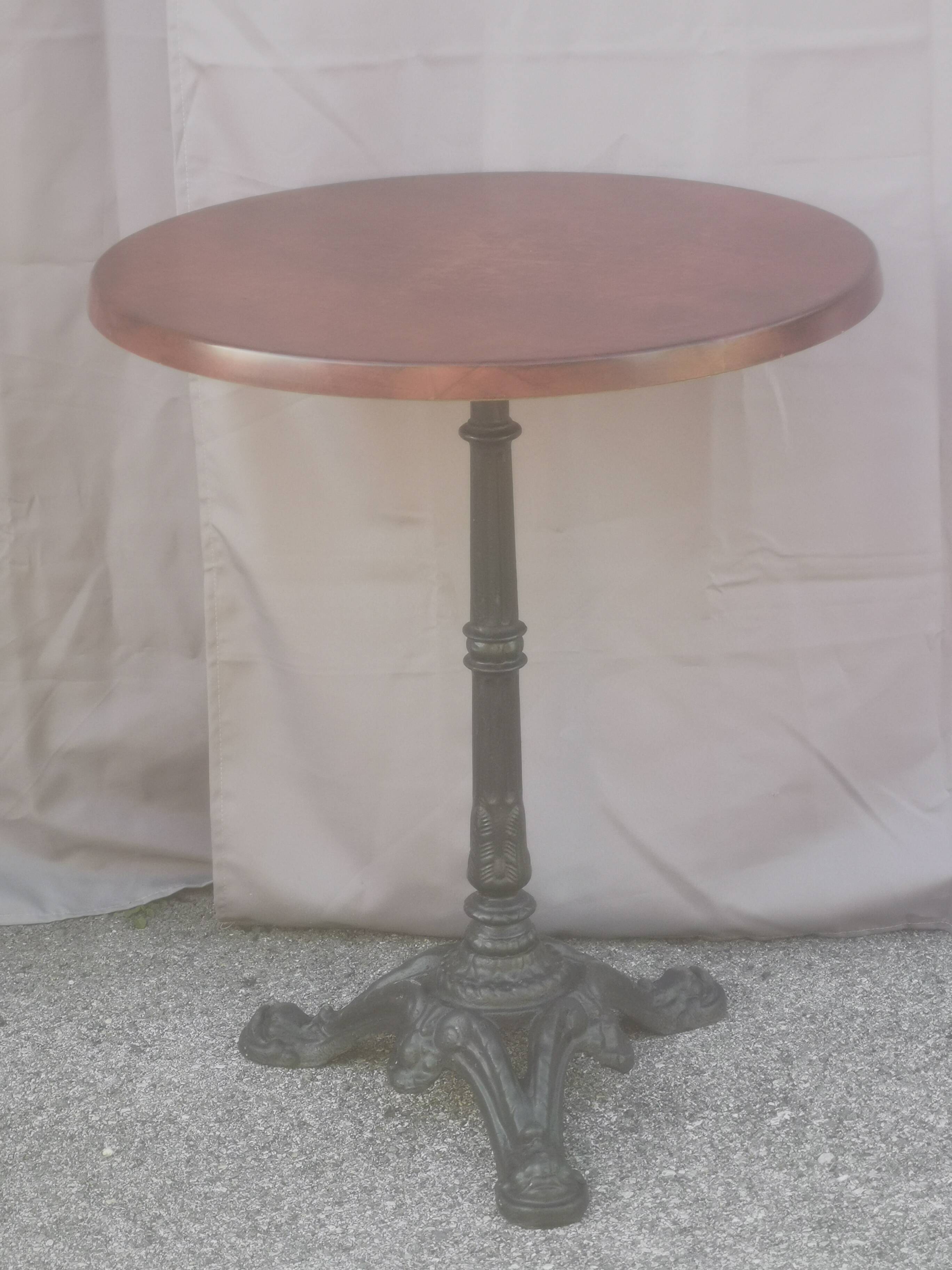 Vintage bistrot table "brown top"