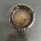 Amber glass ashtray