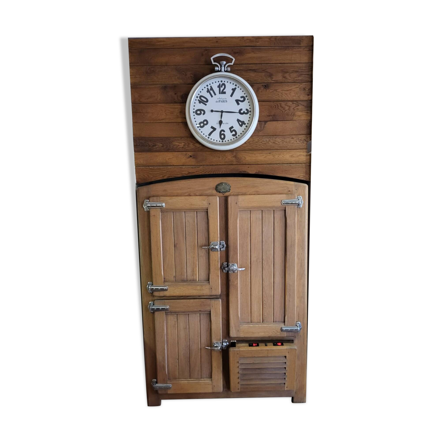 Solid oak refrigerator cabinet gelkit