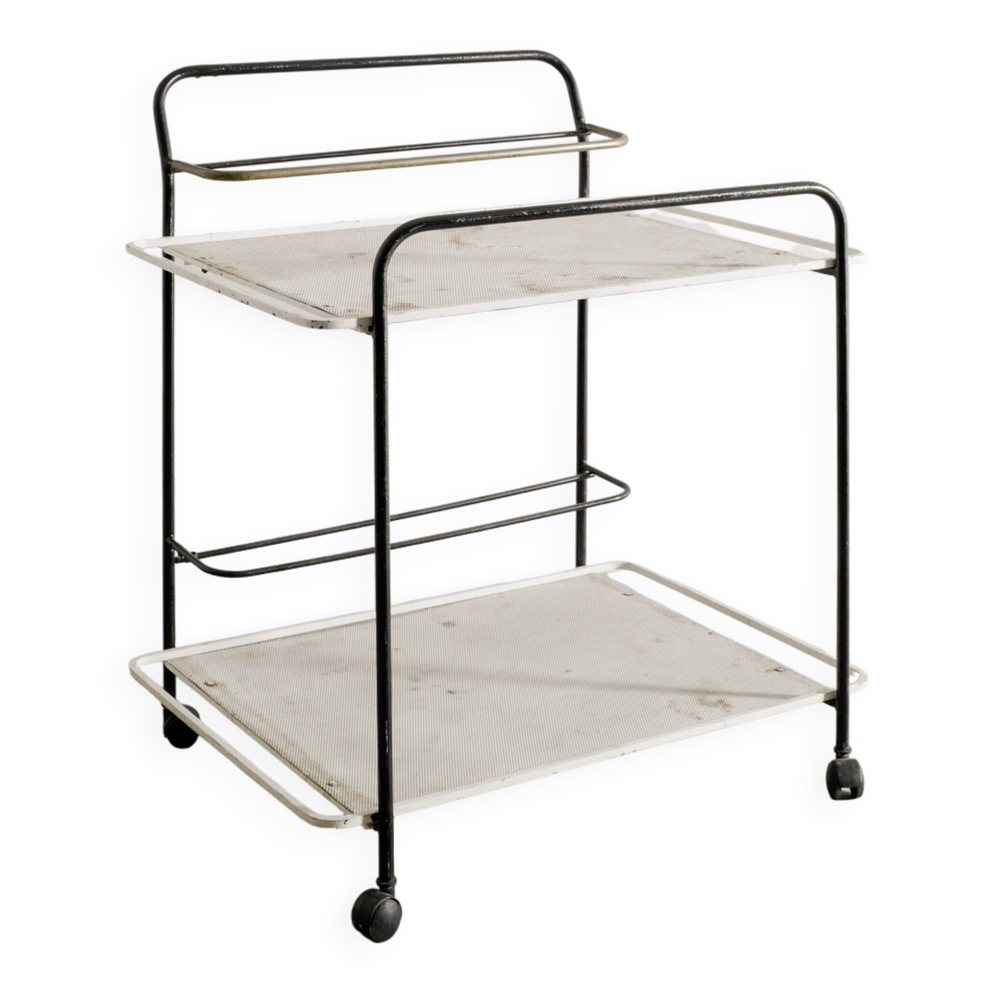 Vintage French Mid Century Drink Bar Trolley by Mathieu Matégot, 1950s