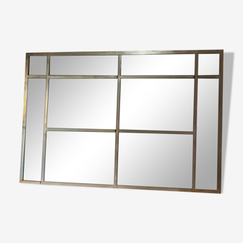 Miroir métal verrière industrielle dix miroirs indépendant