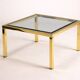 Brass and glass coffee table, 1970s, Europe