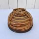 Gabriella Crespi style rattan and brass basket