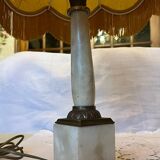 Vintage porcelain column table lamp