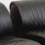 Canapé modulable en cuir, Chauffeuses vintage en cuir