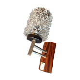 Structured glass wall lamp / vintage 60s-70s