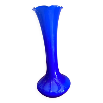 Cobalt corolla vase