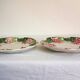 2 vintage barbotine grapes plates signed Francesco Guarino