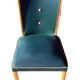 Chaise en Moleskine vert années 50