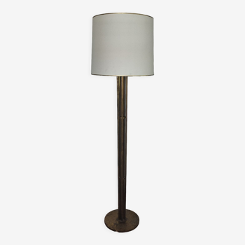 Golden metal floor lamp 1950