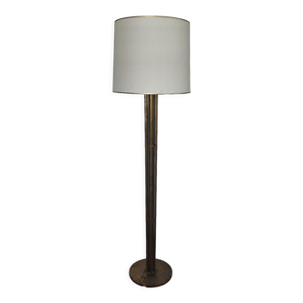 Golden metal floor lamp - 1950;