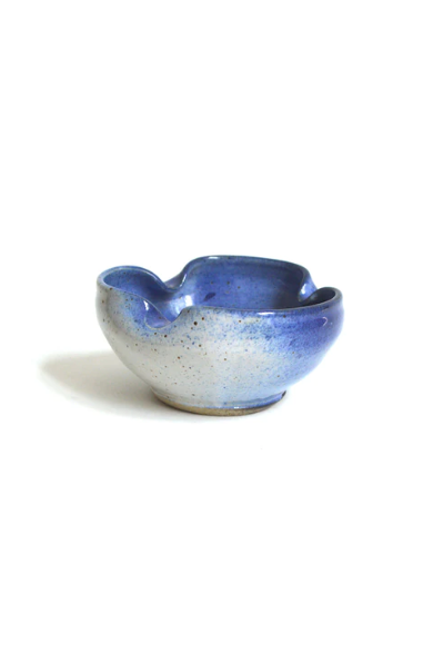 Blue ceramic ashtray